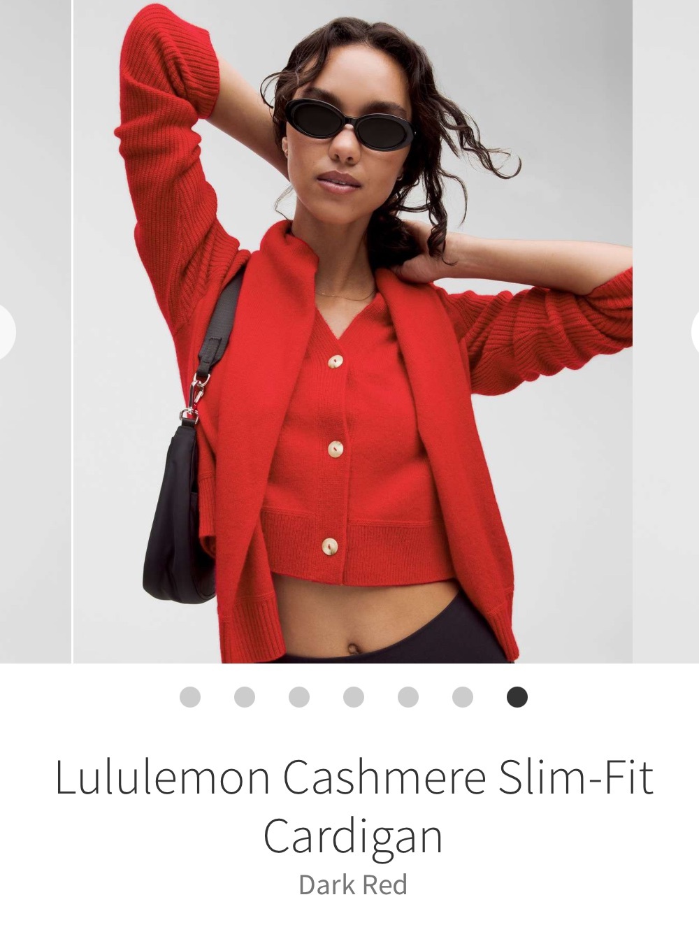 lululemon Cashmere Slim-Fit Cardigan -
Dark Red